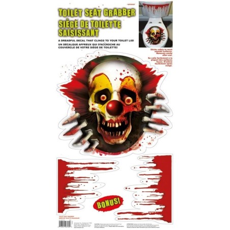 Decoracion tapa de water payaso terror + sangre 13051437626 670176LI LIRAGRAM