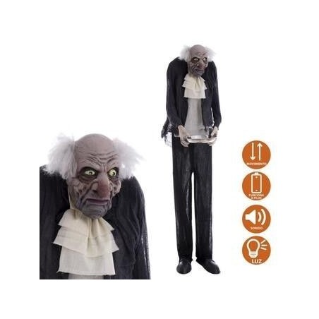 Figura mayordomo con luz y sonido de 95 cm halloween