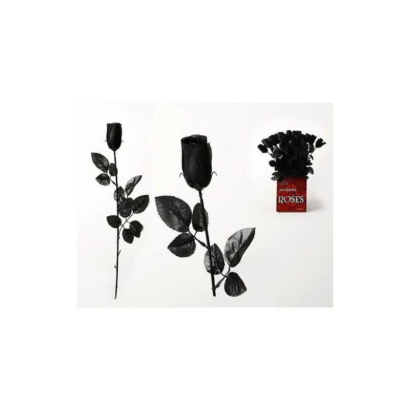 Rosas negras 53 cm decoracion siniestra halloween