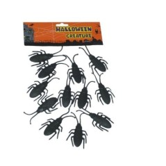 Escarabajos 12 uds 7 cm decoracion halloween 16825 8434077168257 GUIRCA