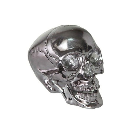 calavera metalizada plata 15 x 17 x18 cm 105814 8423667089348