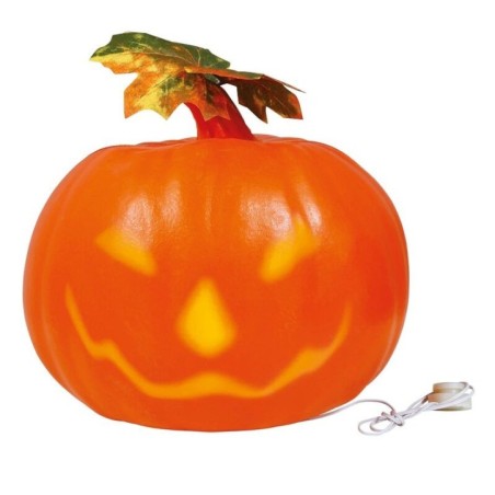 Calabaza decoracion halloween 23 cm con luz y sonido