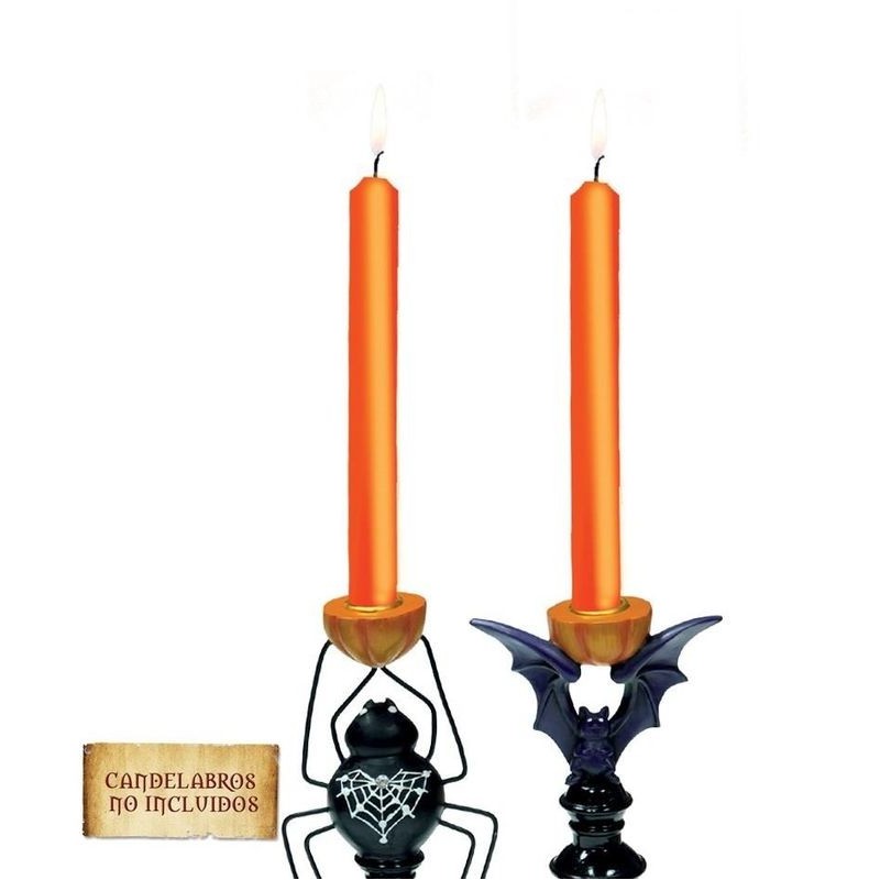 Velas naranjas 2 unid 25 cm para halloween 19627 8435118277662