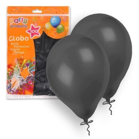 Globos negros 100 unidades 23 cm 9  latex