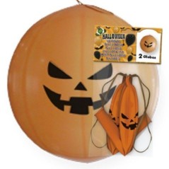 Globos calabaza halloween 45 cm 2 unidades con goma 6034 8429412060341