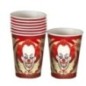 Vasos payaso terror halloween 8 uds 10 cm