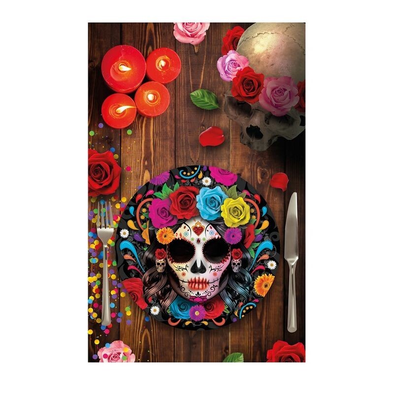 Platos catrina dia de muertos 6 uds 23 cm 24764 8434077247648