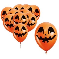 Globos naranjas calabaza halloween 10 uds de 30 cm 31505 8434077315057