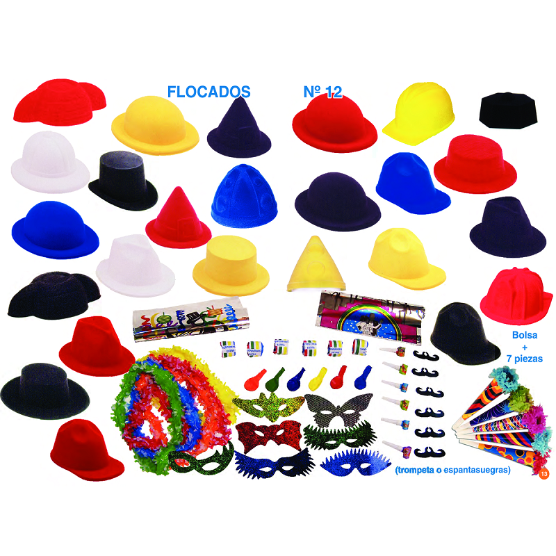 Bolsa de cotillon gorro flocado terciopelo