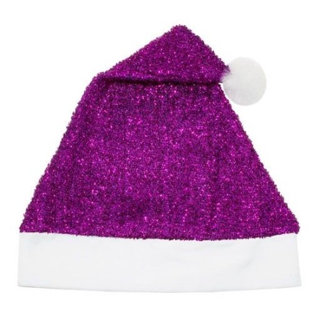 Gorro papa noel lila luxex brillantina  T 434 LILA