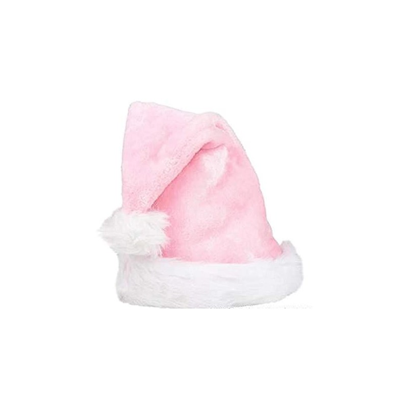 Gorro papa noel rosa claro deluxe