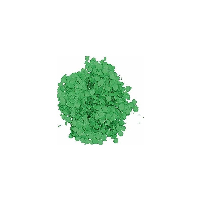 Bolsa de confeti verde 1 kg unicolor