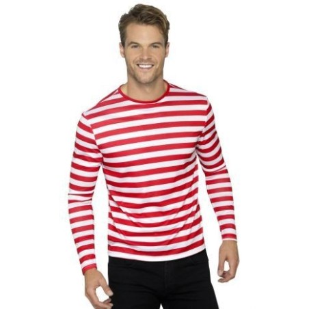 Camisa rayas blancas y rojas wally 5020570404775