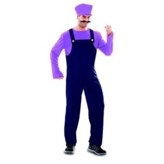 Disfraz Fontanero morado malo adulto waluigi talla L 8423667159201