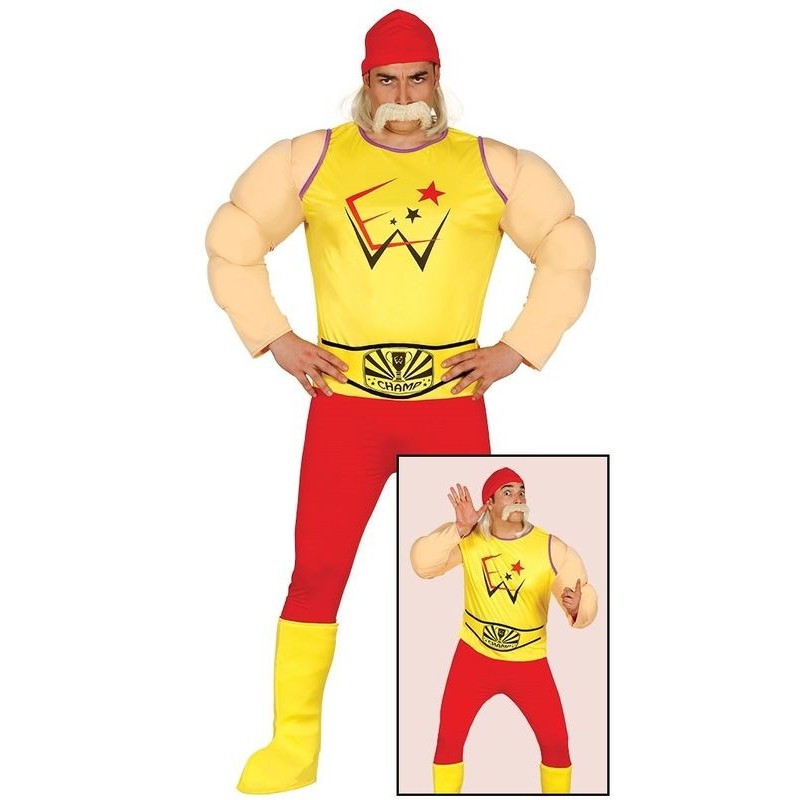 Disfraz luchador wwe talla l hombre hulk hogan 8434077845905