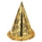 Sombrero cono feliz año nuevo dorado con flecos
