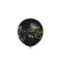 Globo feliz año nuevo  oro negro y blanco 8 uds 28 cm