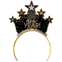 Tiara corona fin de año cotillon nochevieja oro y negro 13051866723 250854