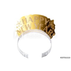 Diadema cotillon happy new year oro  155HAW