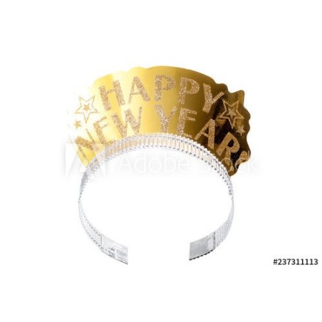 Diadema cotillon happy new year oro  155HAW