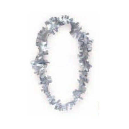 Collar plastico plateado plata 90 x 7 cm 8435525834991 54035