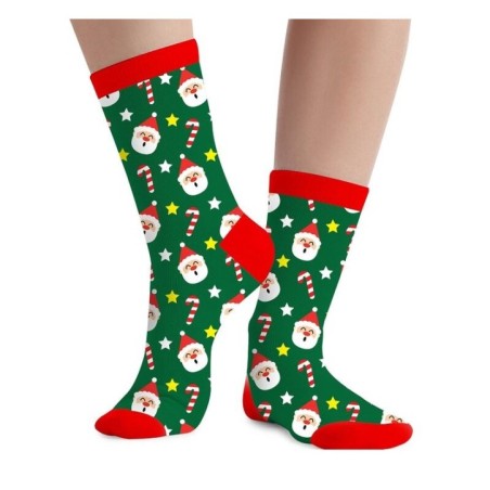 Calcetines navideños verdes santa tallas  41790 41791 41792 41837