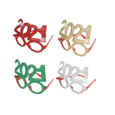 Gafas 2021 rojo cotillon año nuevo unidad