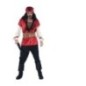 Disfraz pirata rojo del caribe talla L 52-54