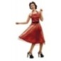 Disfraz chica años 50 vestido rojo lunares t. m-l