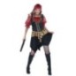 Disfraz pirata rojo para mujer talla l