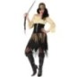 Disfraz pirata mujer negro y beige talla ML