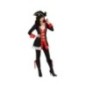 Disfraz capitana pirata negro y rojo tallas mujer