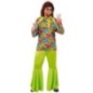 Disfraz hippie verde flower power hombre talla M 48-50 o L 52-54