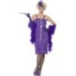 Disfraz charleston morado para mujer Talla S