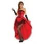 Disfraz burlesque can can rojo tallas mujer