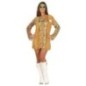 Disfraz hippie con chaleco para mujer