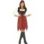 Disfraz pirata roja y negra talla M mujer 38-40
