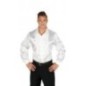 Camisa disco blanca chorreras para hombre talla l