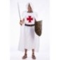 Disfraz templario blanco para hombre talla L