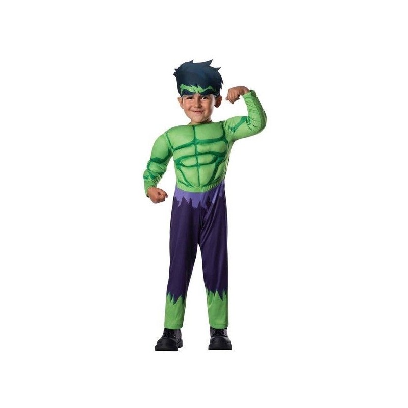 Disfraz Hulk musculoso para bebe talla 1-2 años deluxe