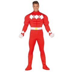 Disfraz guerrero rojo Power Ranger para hombre tallas. Tus disfraces baratos