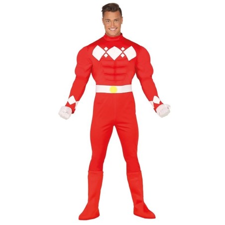 Disfraz guerrero rojo Power Ranger para hombre tallas. Tus disfraces baratos