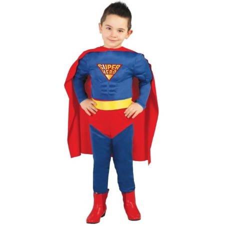 Disfraz super man musculoso infantil tallas