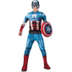 Disfraz Capitan America para niño musculoso premium. Tus disfraces